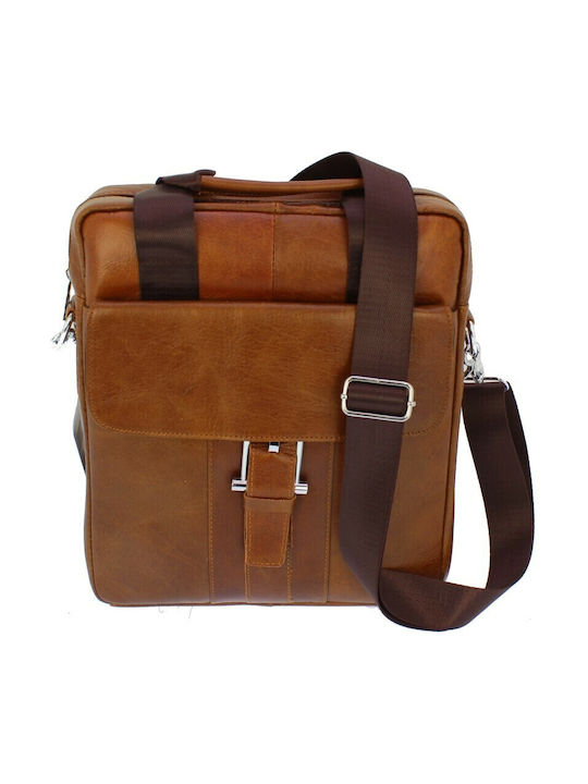 Men's Handbag Shoulder Annie Leather Genuine Brown Light Olive Tsa.101.03.02.182 0991
