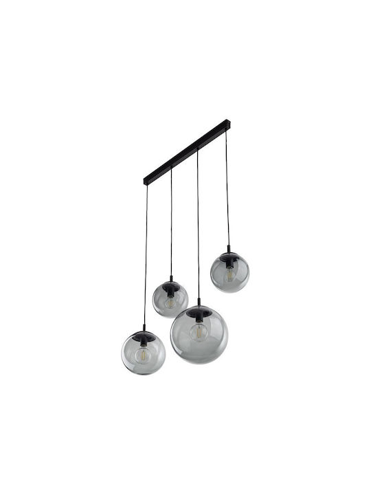 TK Lighting Κρεμαστό Φωτιστικό Μαύρο Ράγα 87εκ.