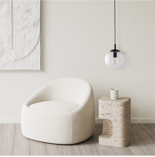 TK Lighting Κρεμαστό Φωτιστικό Μαύρο 20x20εκ.