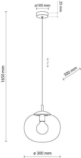TK Lighting Κρεμαστό Φωτιστικό Μαύρο