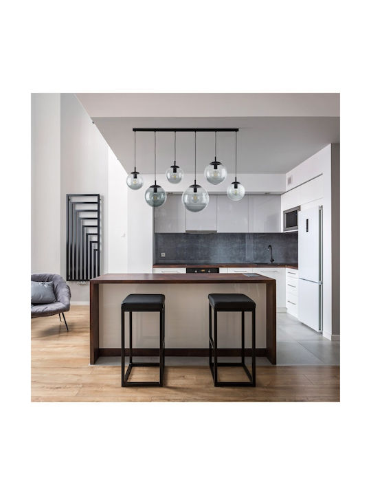 TK Lighting Pendant Light Black Rail with Socket E27 130x150cm