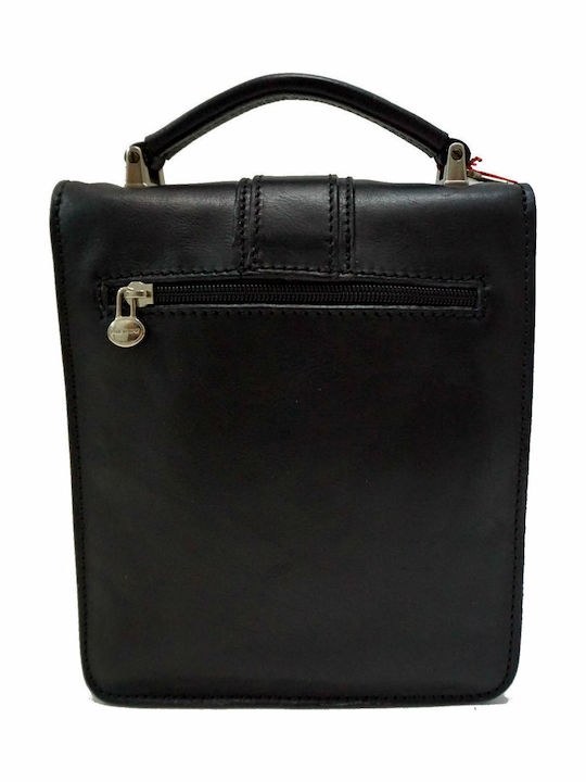 Ανδρικό Δερμάτινο Τσαντάκι Mybag 103 Black Μαυρο
