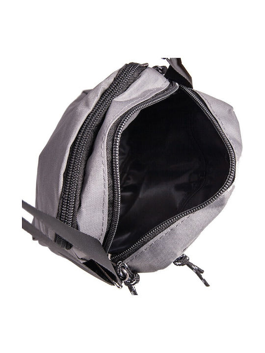 Men's Crossbody Bag Double Zipper 1902 Gray