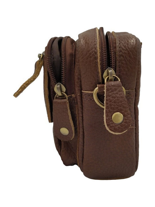 Herren Tasche Aus Leder Braune 3127 Vstore