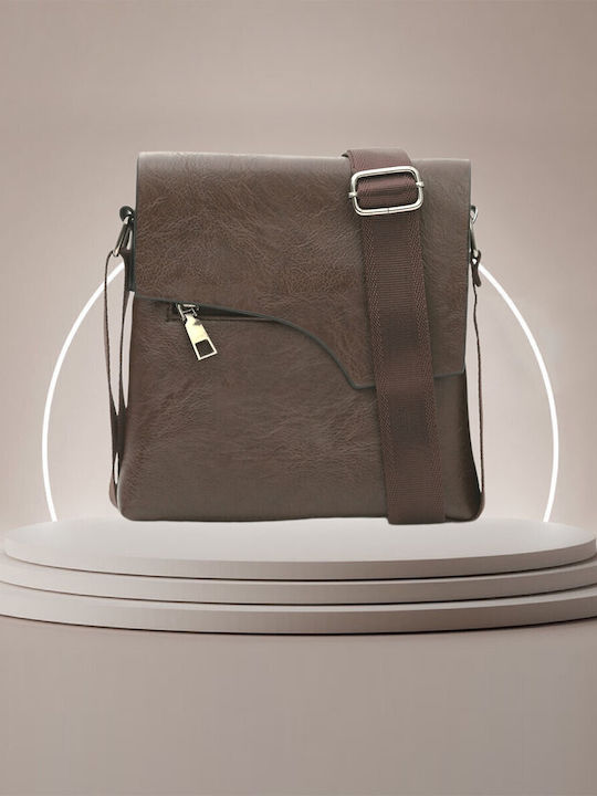 Men's Small Bag Synthetic Leather Brown 3146