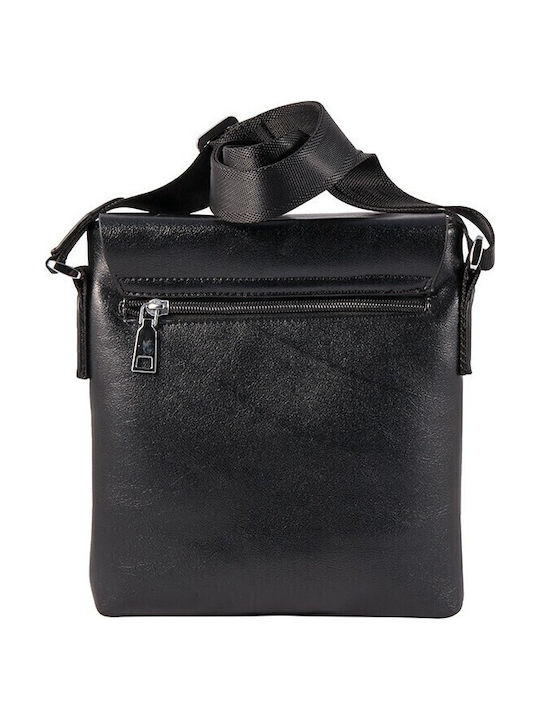 Geantă Bărbătească de Umăr Tip Crossbody Neagră 19061-01 V-store