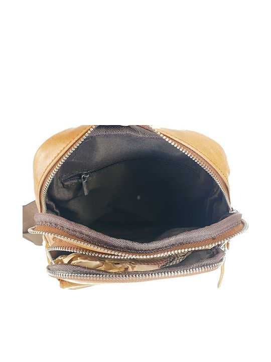 Rucsac Crossbody Din Piele Ac 8699 Maro