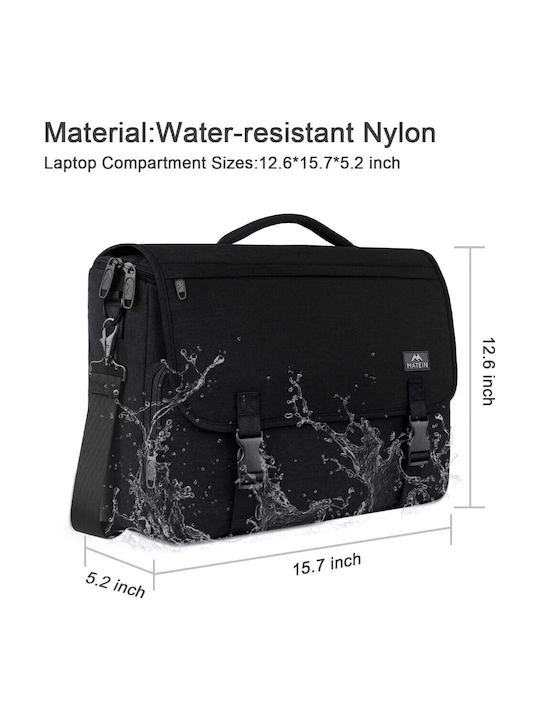 Matein Stoff Aktentasche 15,6 Laptop 17l 1194 Schwarz
