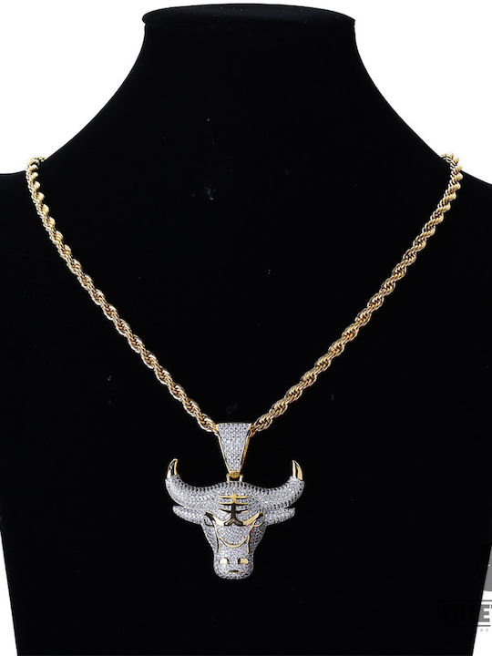 Ghetto Charm Zodiac Sign Taurus with Zircon