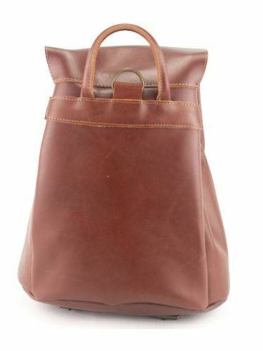 Leather Backpacks Kouros Model 403 Brown Leather Face Grade A Quality