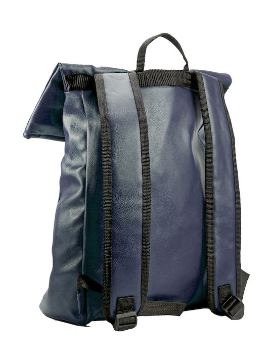 Pera Backpack Αδιαβροχο Σακιδιο Τσαντα Πλατης Χρωμα Μπλε Σκουρο Pera Vegan Backpack Navy Blue