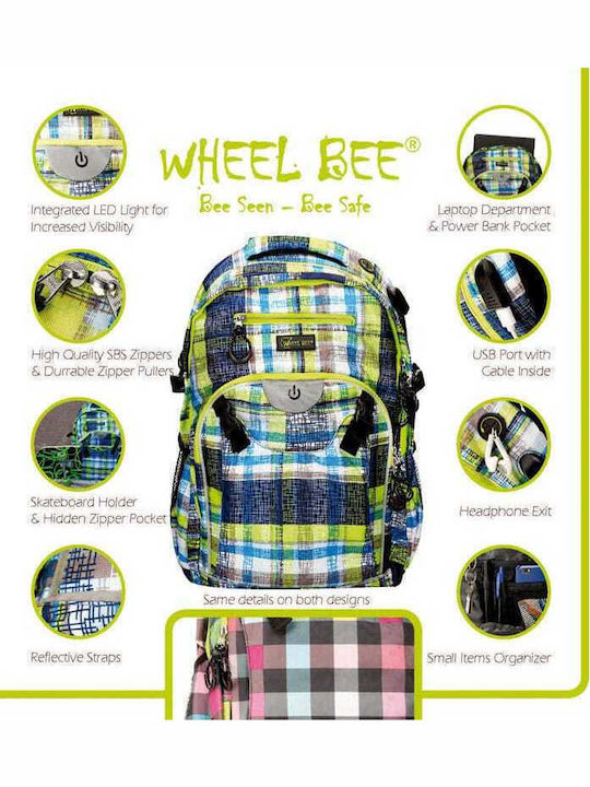 Backpack Led Wheelbee Night Vision Camouflage Pink