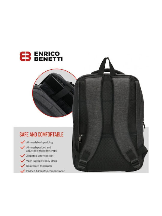 Professioneller Rucksack 30*41*13,5 Enrico Benetti Dunkelbraun Tsa.101.02.03.032 62096