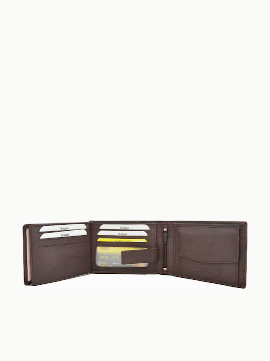 Herrenbrieftasche Aus Leder Braune Kappa K-1644a