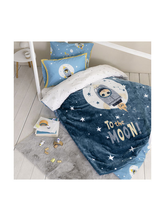 Nima Blanket Velvet To The Moon Blue 160x220cm