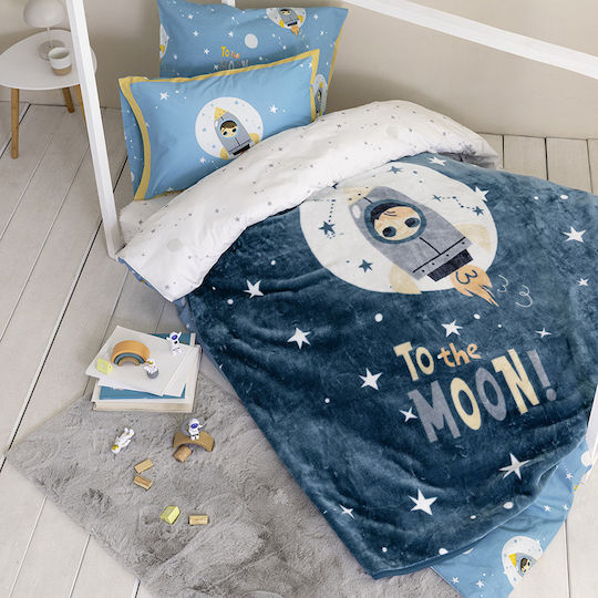 Nima Blanket Velvet To The Moon Blue 160x220cm
