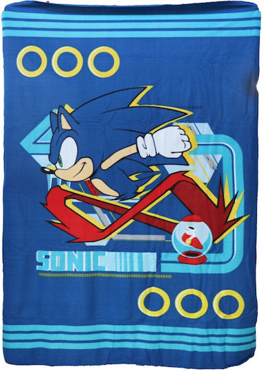 Sega Одеяло Sonic The Hedgehog Fleece Blanket Син 100x140cm