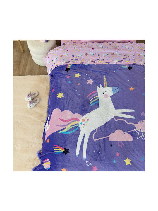 Palamaiki Blanket Fleece Purple 220x160cm
