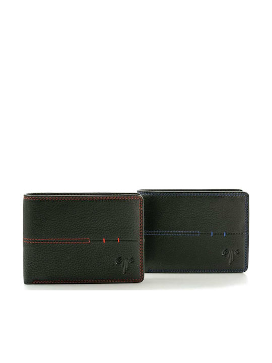 Men's Leather Wallet Kion Sr-215 Black-Blue