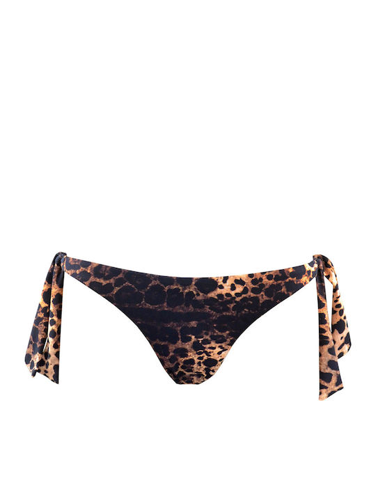 BP-3077 Bikini Brasil mit Schnürung Animal Print