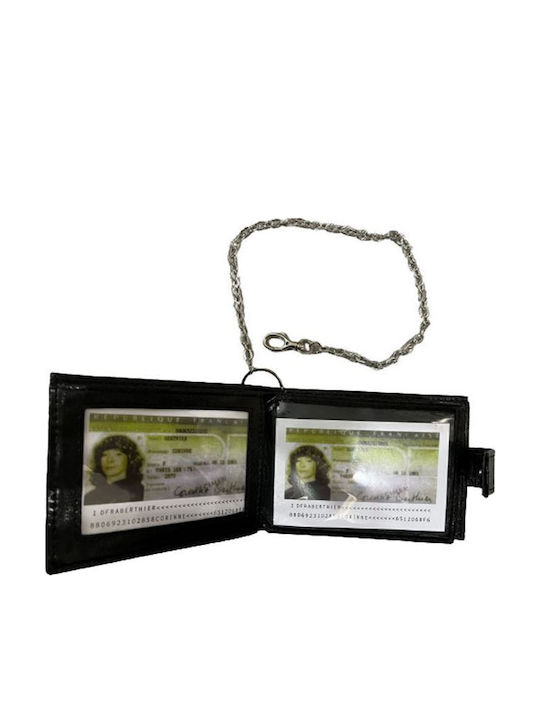 Мъжки Портфейл Gts Moda Italia 8132p Стоманена Верижка Закопчалка Калъф За Лична Карта