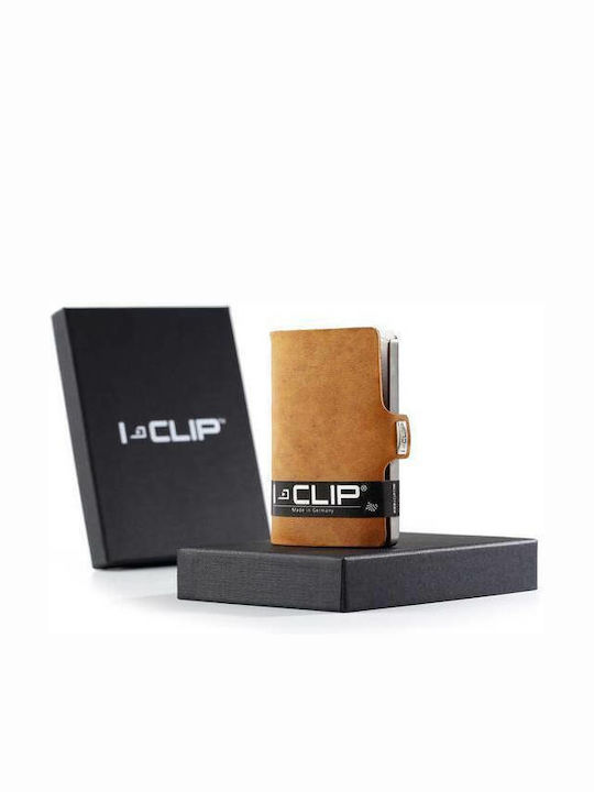 I-clip Soft Touch Caramel Herrenbrieftasche