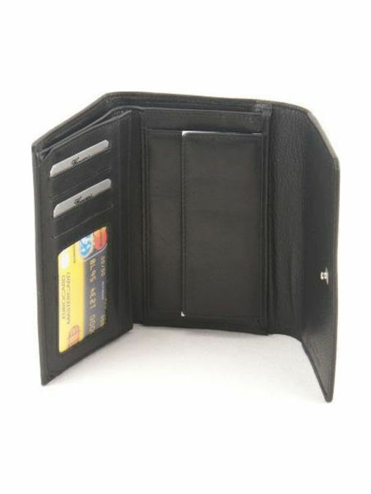 Kouros Leder Damenbrieftasche 11 Schwarz