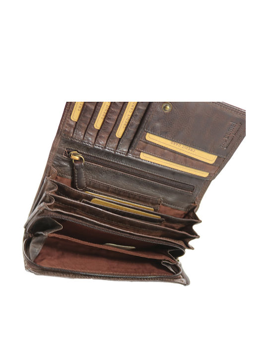 Trip Camel Πορτοφόλι Γνήσιο Vintage Μαλακό Δέρμα 515 D.brown