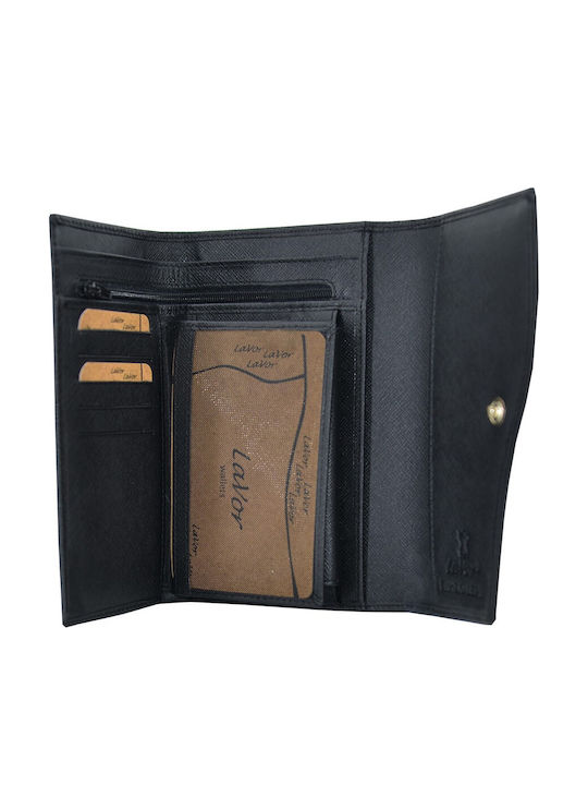 Leder 100 Δερματινο Damenbrieftasche Κωδικος 29-wallet-1-5981 Schwarz