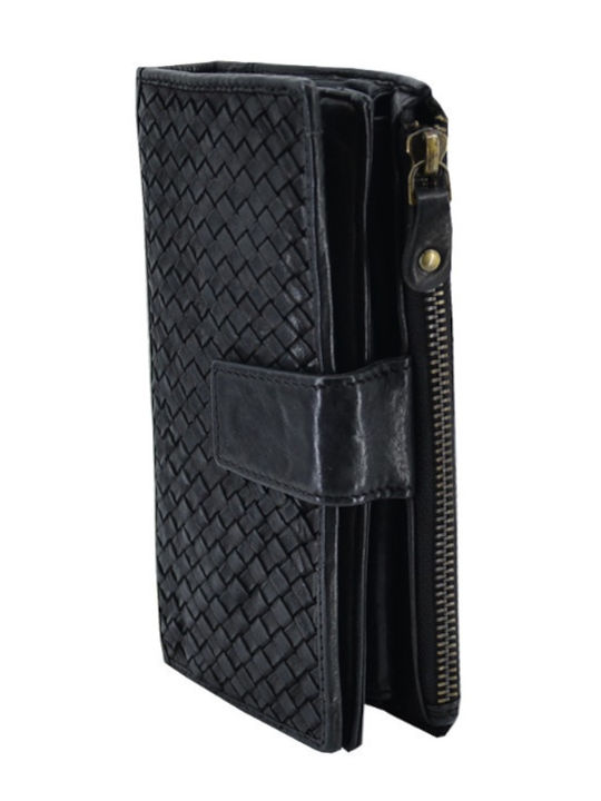 Leather 100 Portofel Dama Din Piele Cod 33-wallet-1456 Negru