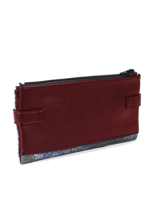 Portofel Mare Din Piele Sintetica S.wallet Bicycle Bordo