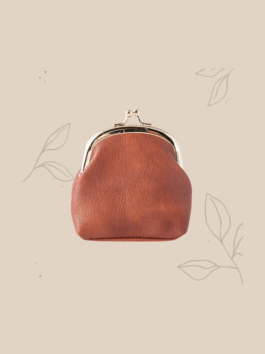 Oval Coin Purse Clip 7759 V-store Tabac Brown