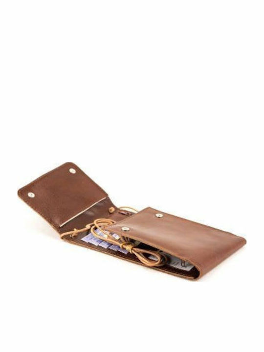 Kouros Leather Shoulder Bag 8606 Brown