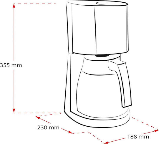 Melitta 123838 Expozițional Cafetieră cu filtru