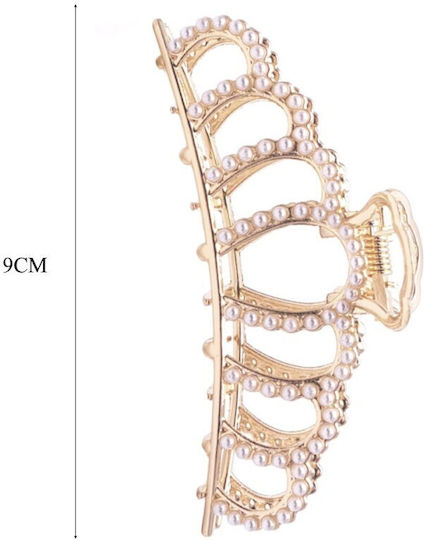 Hair Clip Claw Crown Κλάμερ Μαλλιά Μικρές Πέρλες