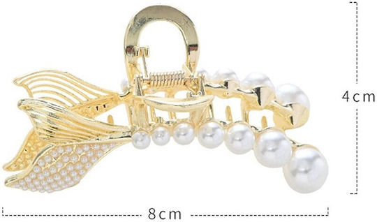 Hair Clip Claw Mermaid Tail Κλάμερ Μαλλιά Πέρλες