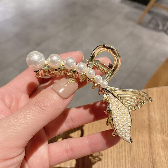 Hair Clip Claw Mermaid Tail Κλάμερ Μαλλιά Πέρλες