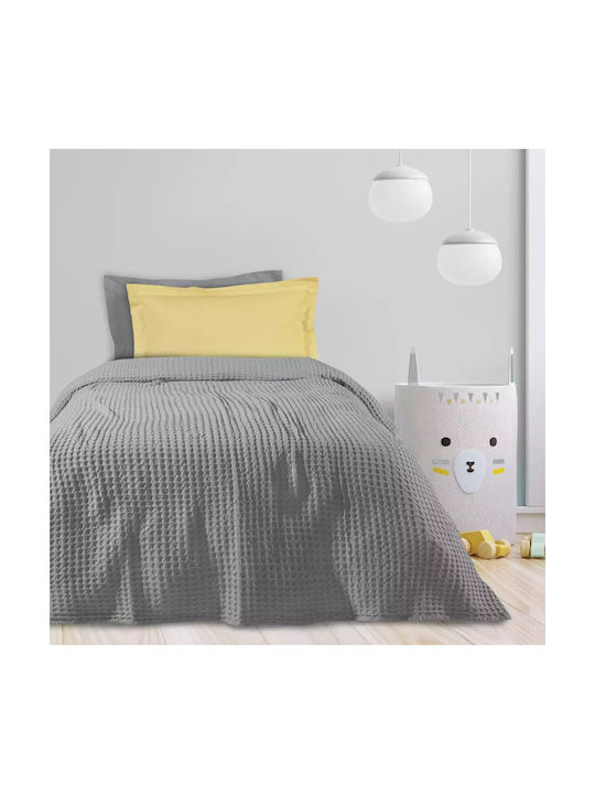 Das Home Κουβέρτα Πικέ 1202 Γκρι 160x220εκ.