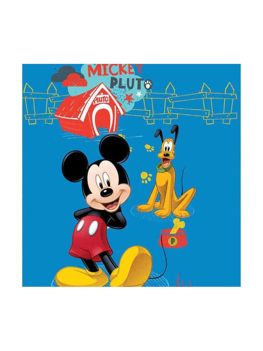 Borea Κουβέρτα Βελουτέ Mickey & Pluto Μπλε 160x220εκ.
