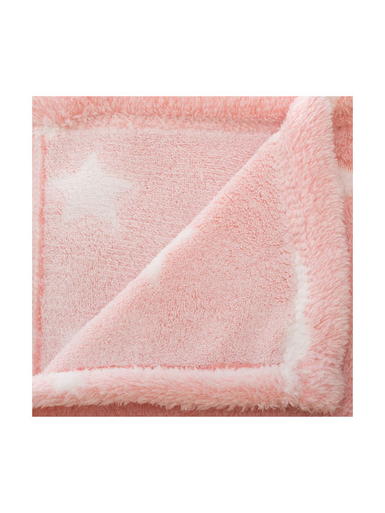 Atmosphera Κουβέρτα Fleece Φωσφορίζουσα Ροζ 150x125εκ.