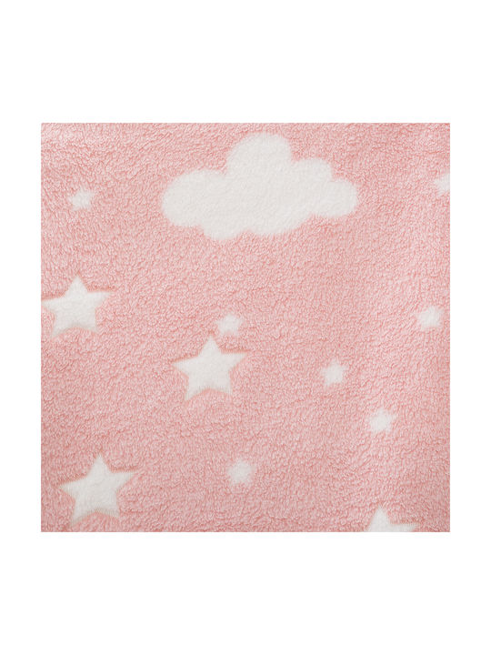 Atmosphera Κουβέρτα Fleece Φωσφορίζουσα Ροζ 150x125εκ.