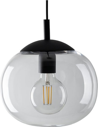 TK Lighting Hängelampe Transparent mit Fassung E27 25x25cm.