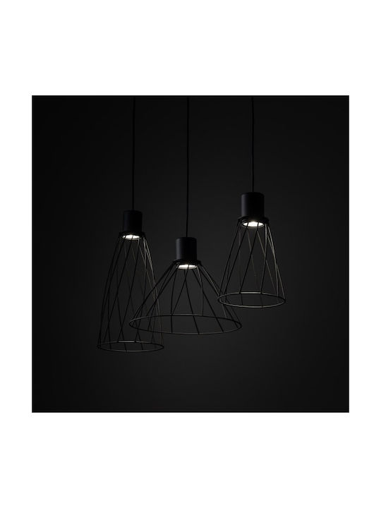 TK Lighting Hängelampe Schwarz Schiene 82cm.