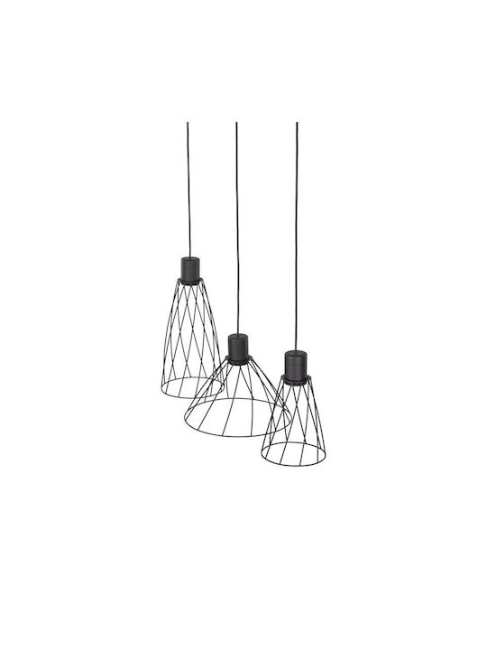 TK Lighting Hängelampe Schwarz Schiene 82cm.