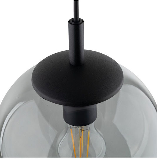 TK Lighting Κρεμαστό Φωτιστικό Γκρι με Ντουί E27