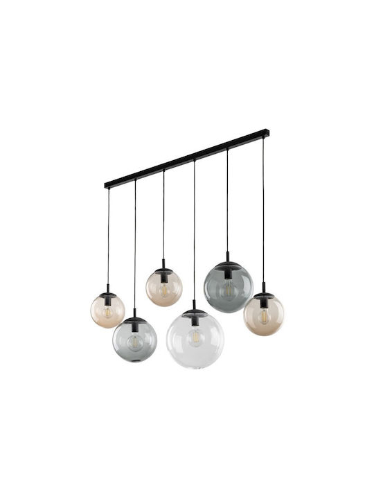 TK Lighting Lustră Gri Calea ferată cu Dulie E27 130x150cm.