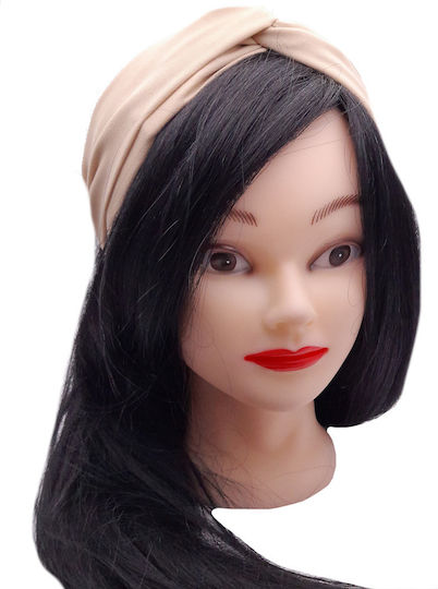 Stirnband aus Stoff Turban Hochwertige Creme Farbe