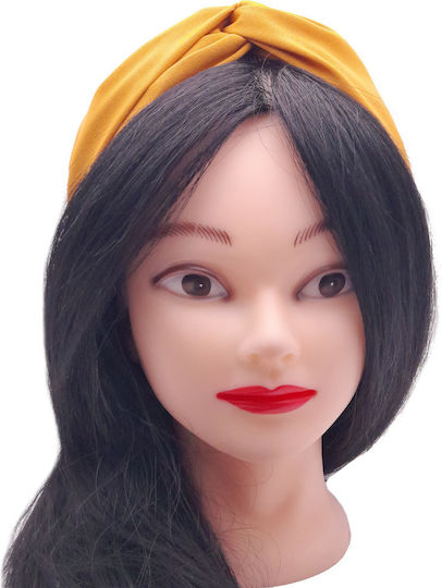 Solid Color Wide Turban Headband Excellent Quality Mustard