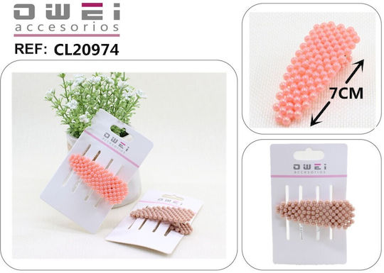 Pearl Hair Pin Length 7cm Pink Lilac