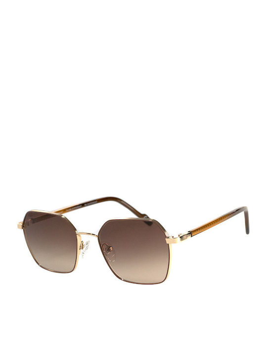 Tipi Diversi Damen Sonnenbrille mit Goldenem Metallrahmen und Goldenem Glas TD4058/S0352